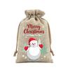 24pcs Christmas Packaging Bags Linen Drawstring Bags Festival Decoration Bags Storage Bags Velvet Gift Bags Drawstring Bags