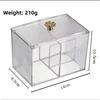 Acrylic Cotton Swab Cotton Pad Storage Box Desktop Dresser Dustproof Transparent Makeup Remover Cotton Lipstick Cosmetic Box