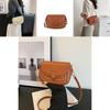Fashionable Pu Leather Shoulder Bag Elegant Street Style Medium Saddle Bag 2023