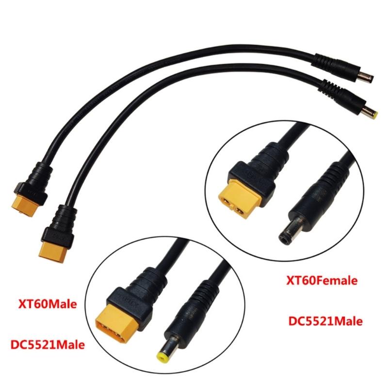 30cm DC5521 to XT60 Connector Cable Male XT60 Connector To DC5525 5521 for Power Supply Extension