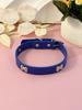 PU Leer Honden Halsband met Roestvrij Staal Bot Accent voor Kleine en Middelgrote Honden - Leash Compatibel