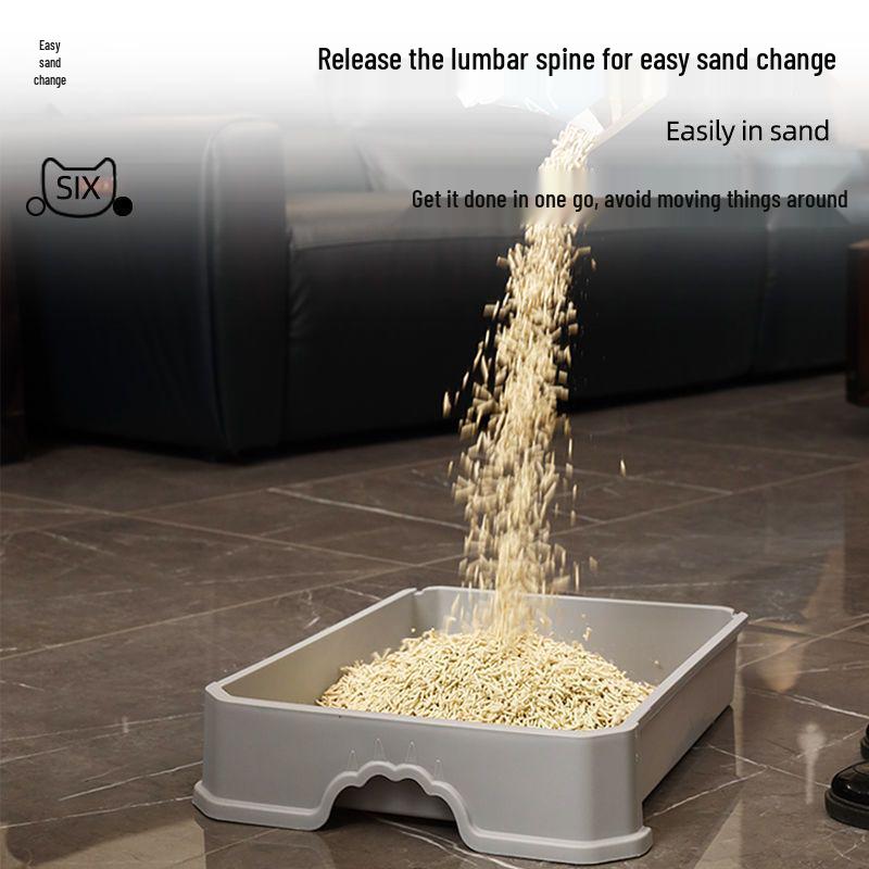 Extra Large Top-Entry Folding Cat Litter Box with Odor Control & Splash Prevention