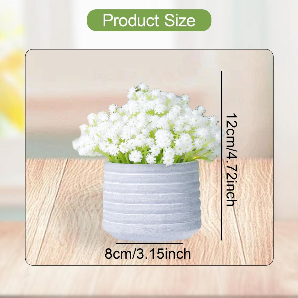 For Small Fake Plant Decorative Modern Table Centerpiece Gypsophila Artificial Flowers For Indoor Home Office Farmhouse Bathroom