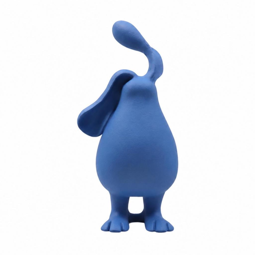 Resin Rabbit Ornament Cute Bunny Figurine Moderate Size for Model Home, Tabletop