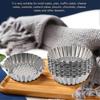 20PCS Stainless Steel Egg Tart Mold Round Shape Fluted Design Cupcake Baking Molds Reusable Metal M