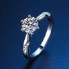 Imitation One-Carat Six-Claw Ring Female Classic Marriage Proposal Diamond Ring For Girlfriend