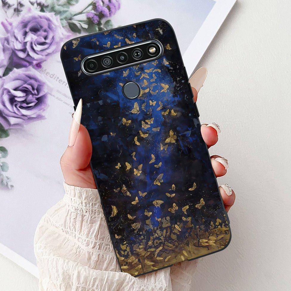 2020 For LG K41S LM-K410 Cover For LG K51S Case LM-K510 Luxury Butterfly Love Cute Cat Cool Handsome Lion Painted Black Silicone