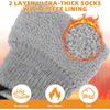 KOOLTAIL Dog Socks to Prevent Licking Paws, Dog Christmas Outfit Shoes for Winter Snow Pavement, Warm Fleece Pet Boots & Paw Protector for Hardwood