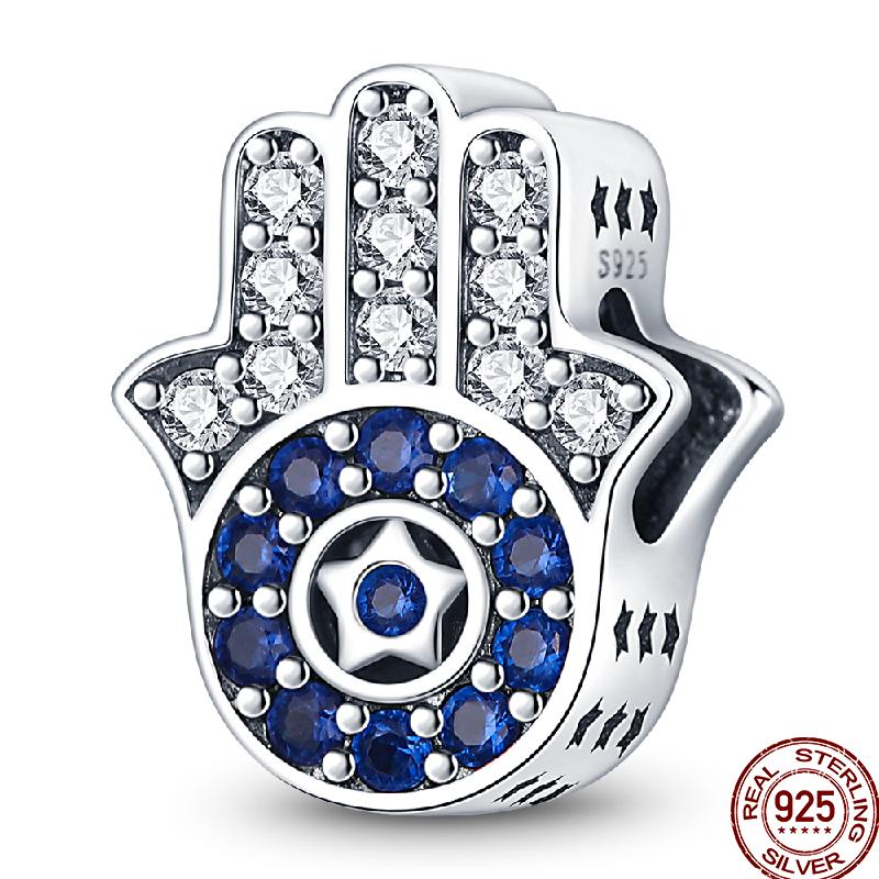 Copper Cross Bible Dove Holy Blessing Demon Eye Shiny Charm Bead Fit Pan Original Bracelet Diy Exquisite