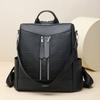 Fashionable and Versatile Leather Student Schoolbag Casual Outdoor Travel Small Backpack