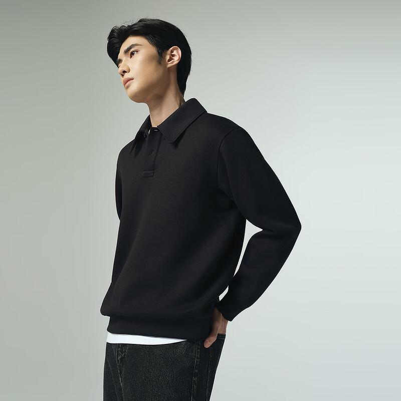 Lilang Men's Cotton Blend Long-Sleeve Polo Shirt