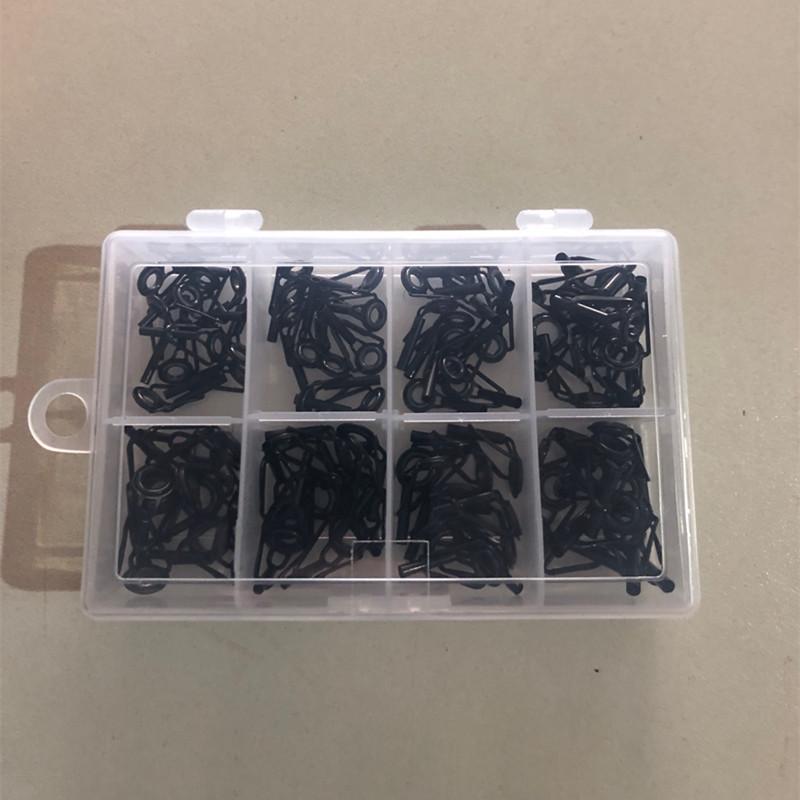 8/80 Stück/Box Angelruten-Ringe Reparatur-Set DIY Ösenringe Edelstahlrahmen Keramik TS Schnurführungsringe