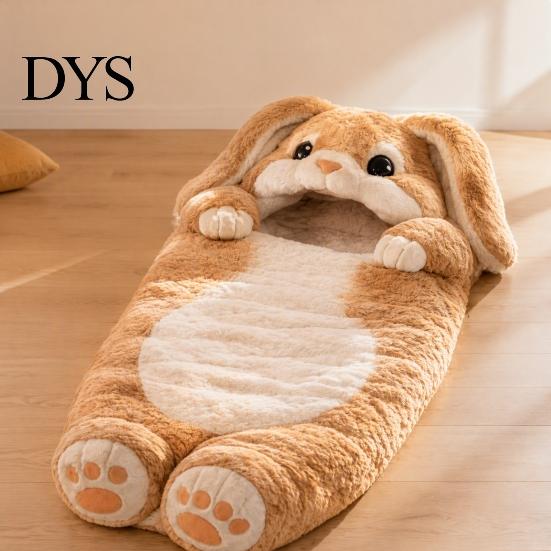 Indoor-Nickermatratze Plüschhase Umschlag Schlafsack für Kinder, Winter Hase Warmer Schlafsack Schlafsack, Flauschig Kleinkinder Jungen Mädchen Kinder