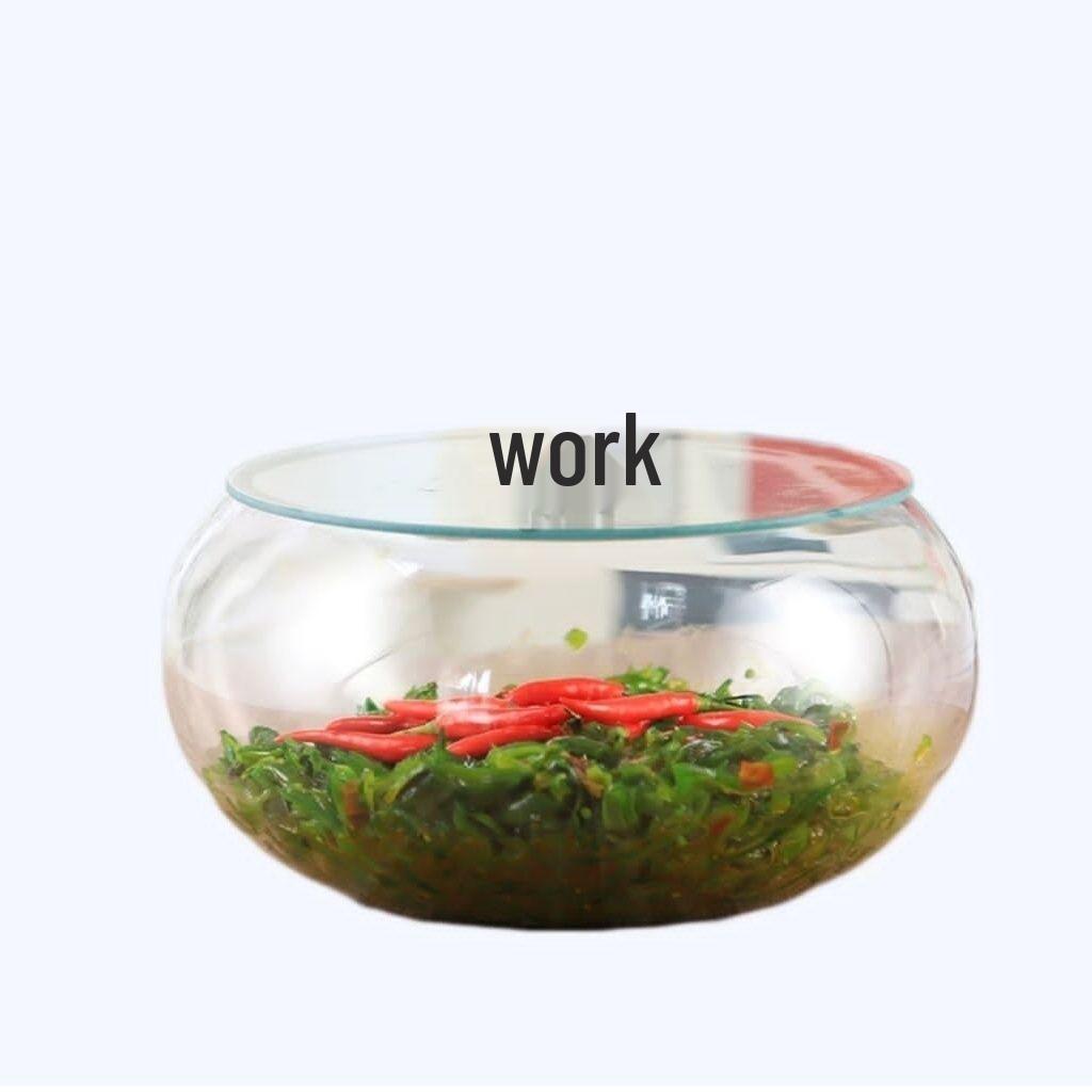 Verdicktes Glasgefäß mit weiter Öffnung und Deckel für eingelegtes Gemüse und Kimchi