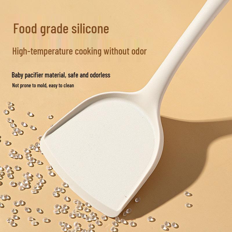 Set Spatulă și Lingură Perforată din Silicon Antiaderent pentru Temperaturi Înalte