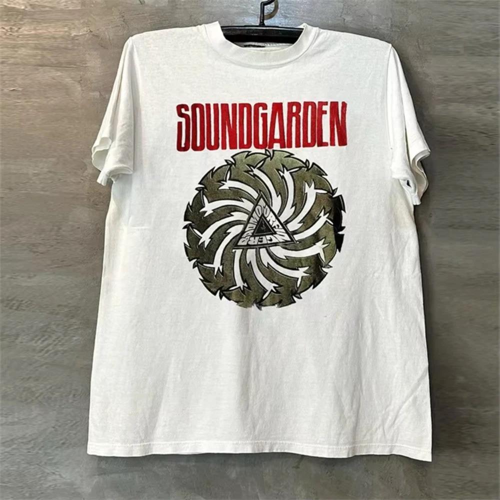 2026 Soundgarden Soundgarden Band High Street FOG Hip-hop Rock Retro Cotton Print Short-sleeved Unisex T-shirt for Men and Women