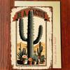 Be A Cactus Vintage Southwest Metal Tin Sign, Retro Desert Plant Plaque, 8x12 Inches Farmhouse Wall Decor