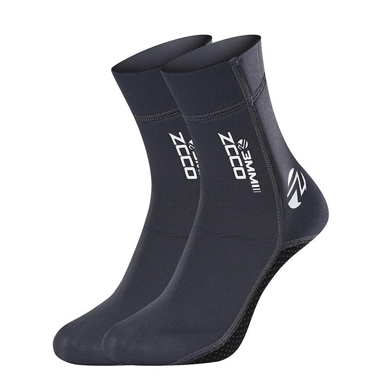 3mm ZCCO Super Elastic Winter Anti-Slip Diving Socks with Ankle Support, Anti-Abrasion Plus Size.