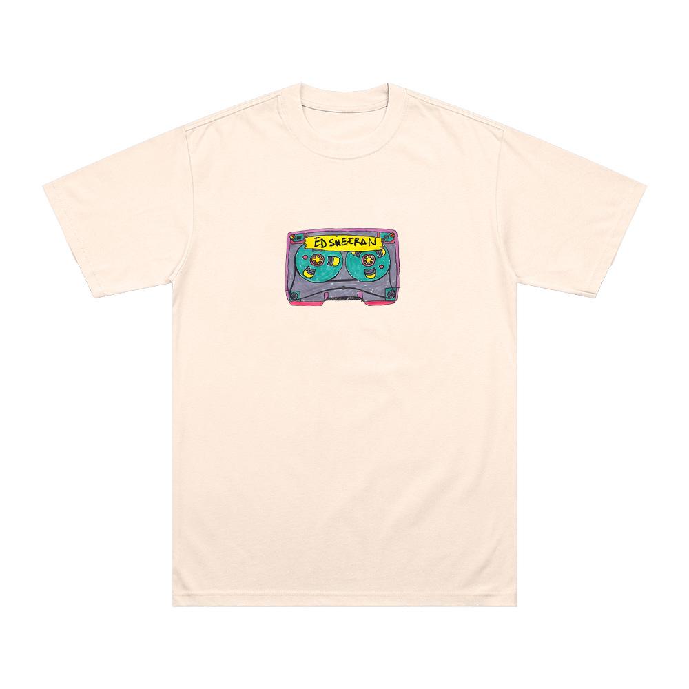 Summer Cotton Tees Ed Sheeran Play X KidSuper Cassette TShirts Pattern Print Roundneck Short Sleeve Unisex Street Hiphop Tops