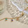 1pc Trendy Niche Colorful Tassel Bracelet Golden Plated Hand Accessory Colorful Charm Bracelets For Women