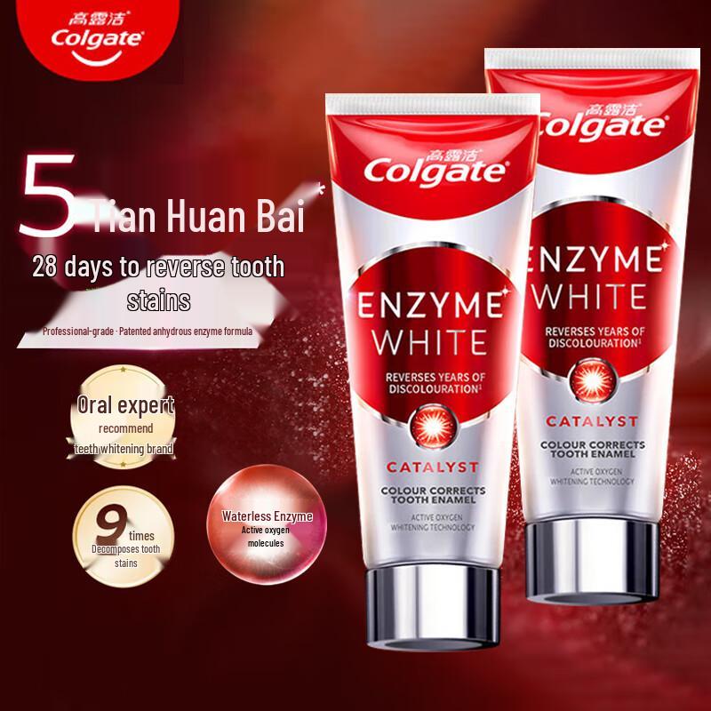 Colgate Безводная отбеливающая зубная паста с ферментами в красном тюбике