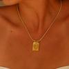 1 Piece Bohemian Fashionable Women'S Necklace Colorful Love Tarot Card Pendant Necklace With Beads