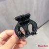Pumpkin Hairpin Claw Clip for High Ponytails - Women's Skull Top Bun Accessory