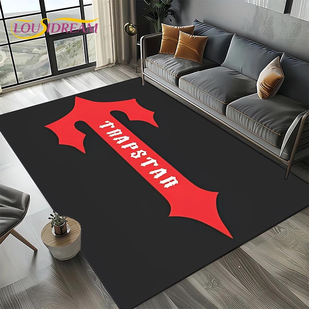 3D Fashion Trapstar London Logo Carpet Rug for Bedroom Living Room Home Sofa Decoration,Children Game Large Decor Floor Mat Gift