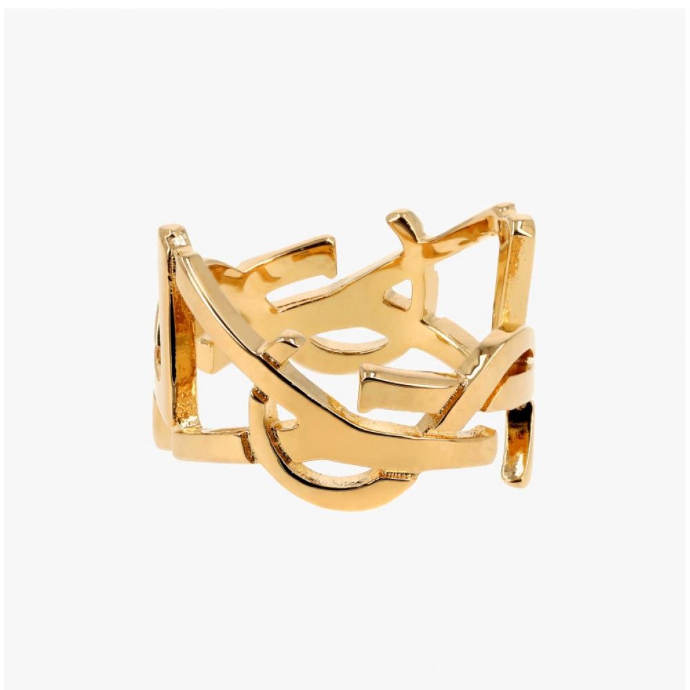 Saint Laurent Cassandra Monogram Metal Scarf Ring 823669 Y1500 8030