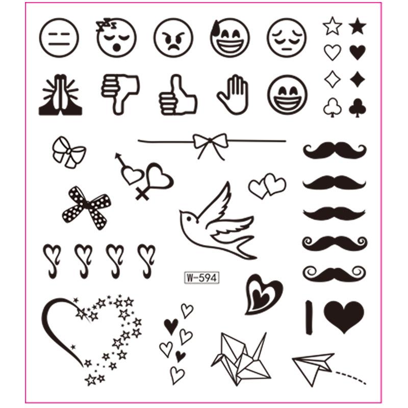 Campus Students Male And Female Tattoo Stickers Waterproof Tattoo Stickers Cartoon Butterfly Text Tattoos