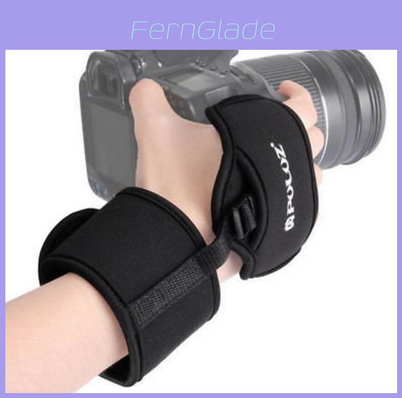 Puluz Dicke Bull Dslr Kamera Handschlaufe Wasserdichte Kamera Handschlaufe Digitalkamera Handschlaufe Bequem Schwarze Farbe