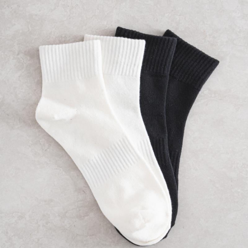 Monfoot Mens Arch Banding Short Socks Black