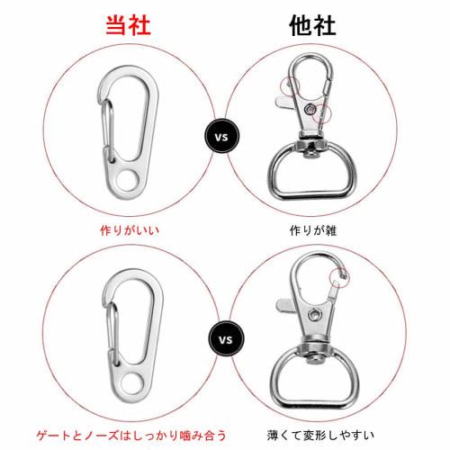 YFFSFDC Carabiner Snap Hooks, Pack of 10, 4.5cm, Mini Carabiners, SUS304 Stainless Steel, Lightweight, Durable, Stylish, Multifunctional, Spring Hooks
