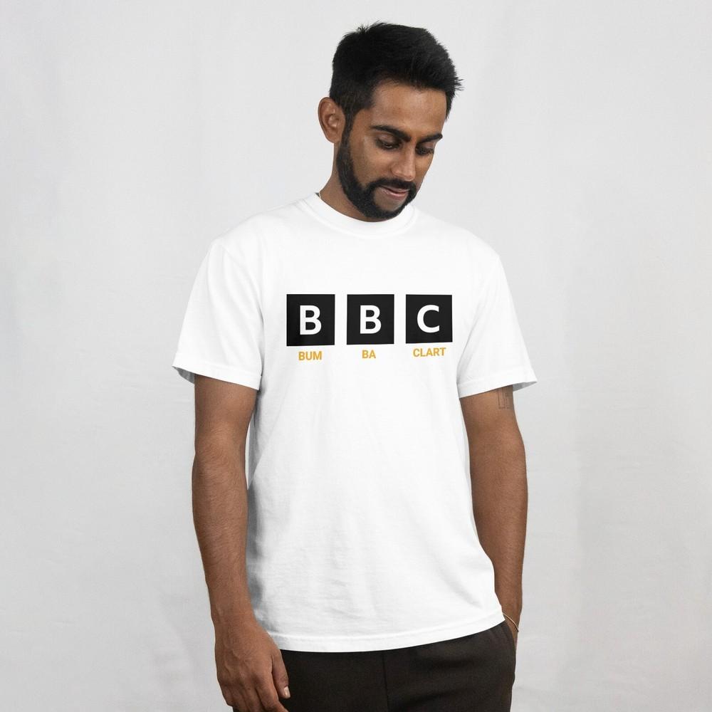 

BBC Bum Ba Clart Tshirt Funny Joke Parody Bumbaclart Tee 2XL