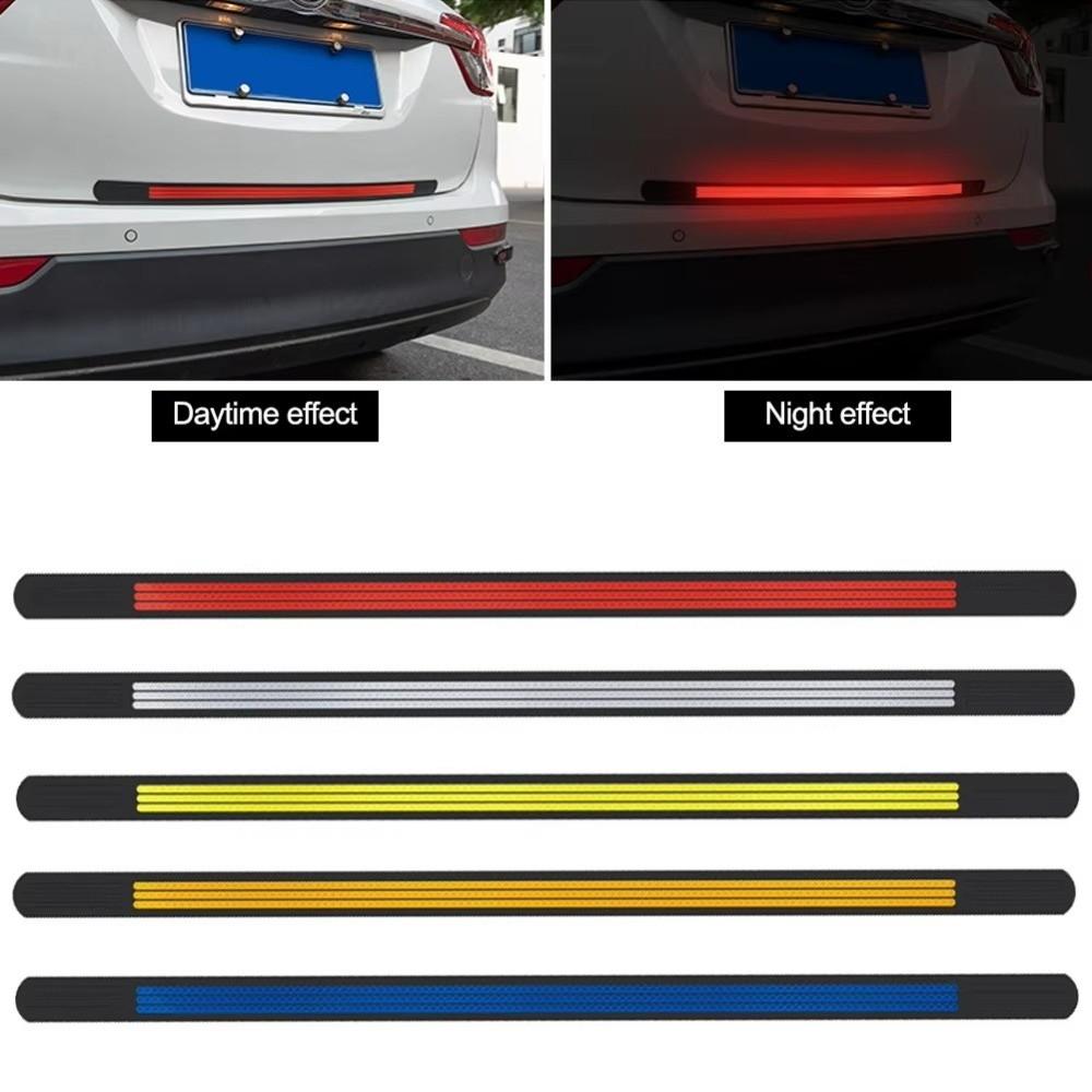 Soft Rubber Car Anti-rear-end Reflective Strip Anti-scratch 80cm Car Trunk Anti-collision Strip Night Warning
