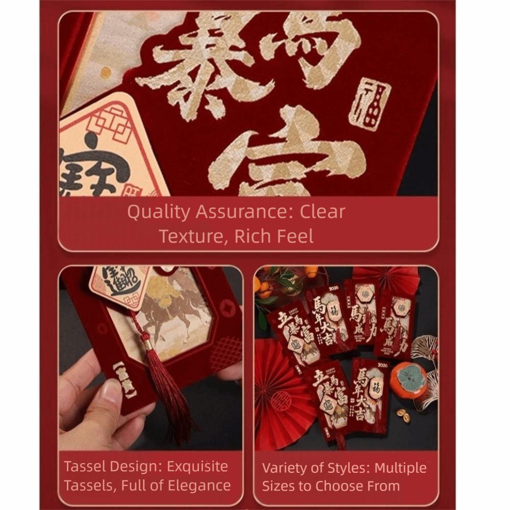 Thickened Red Packets Chinese Style Hongbao Lucky Pocket Red Envelope  Party
