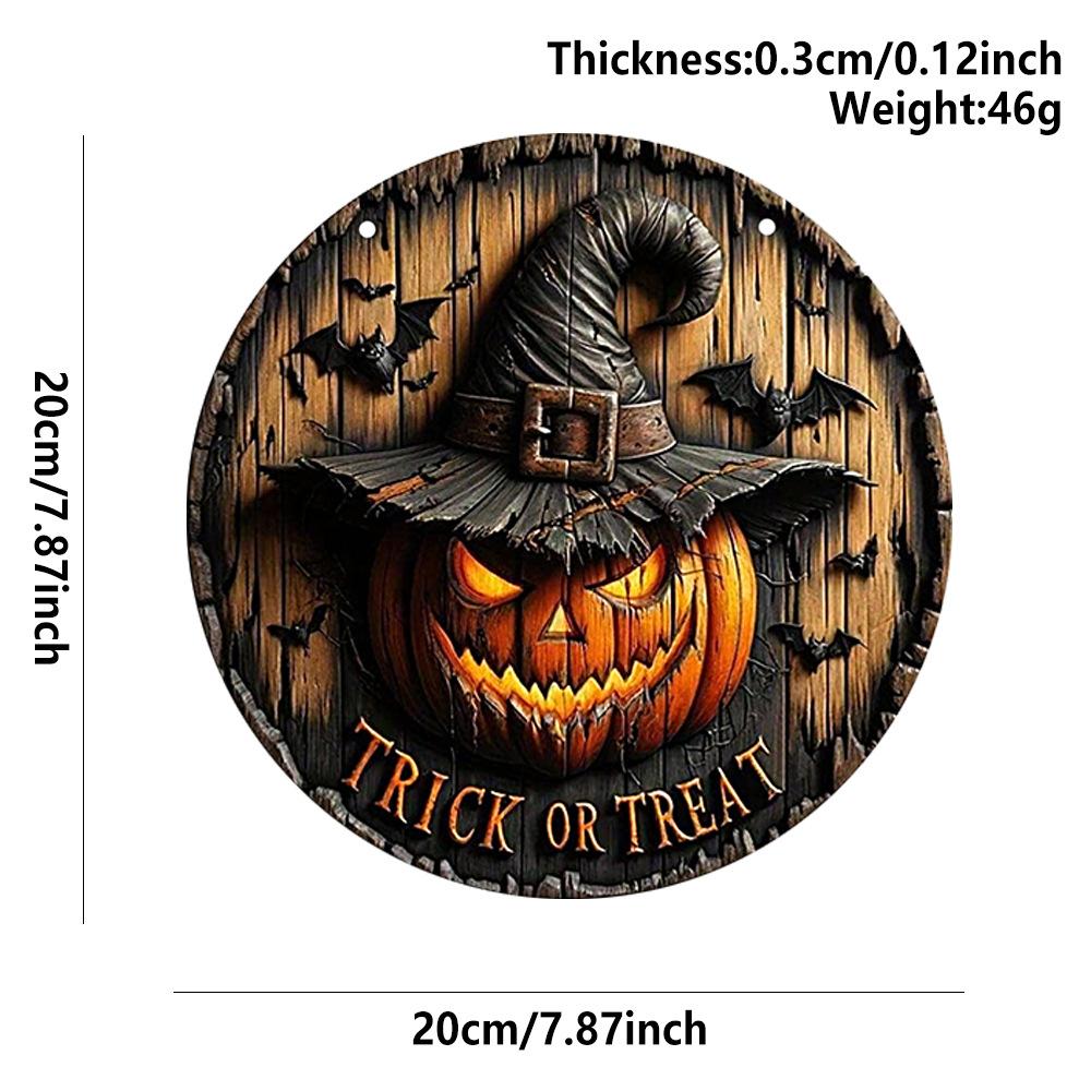 Halloween decoration Signs Halloween Wood Decorations Pumpkin Ghost Party Indoor and Outdoor Atmosphere Wooden Round Decorative