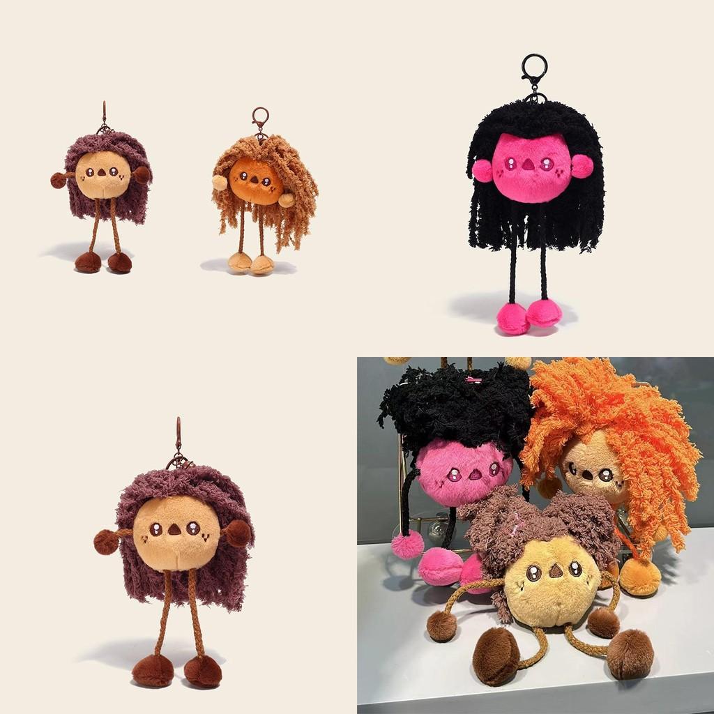 Quirky Colorful Potato Girl Plush Keychain Trendy Unique Design For Keychains