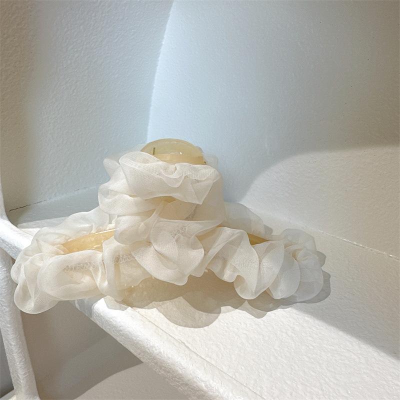 Large Mesh Hairpin Temperament Elegant Women Hair Claw Clips Princess Headdress Fashion Grab Clip Female Hair Accessories