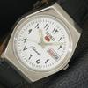 VINTAGE SEIKO 5 AUTOMATIC 6309A JAPAN MENS ARABIC WHITE DIAL WATCH A701540-5 R206b-a701540