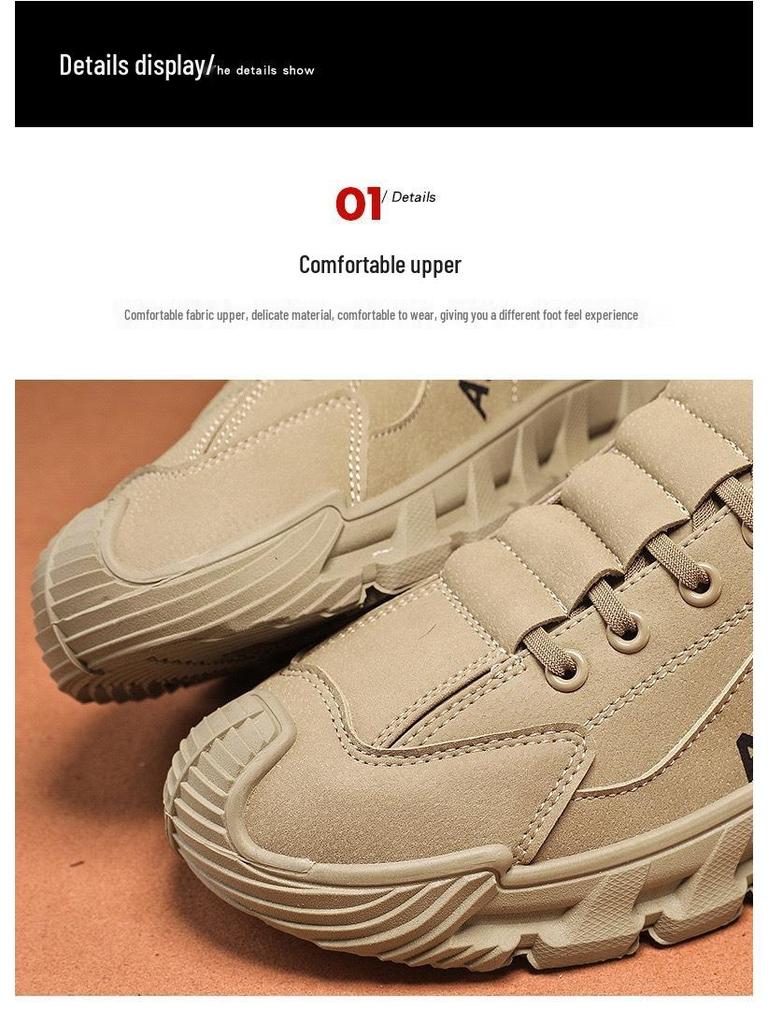 Men's Non-Slip Wear-Resistant Slip-On Work Shoes for Spring 2025