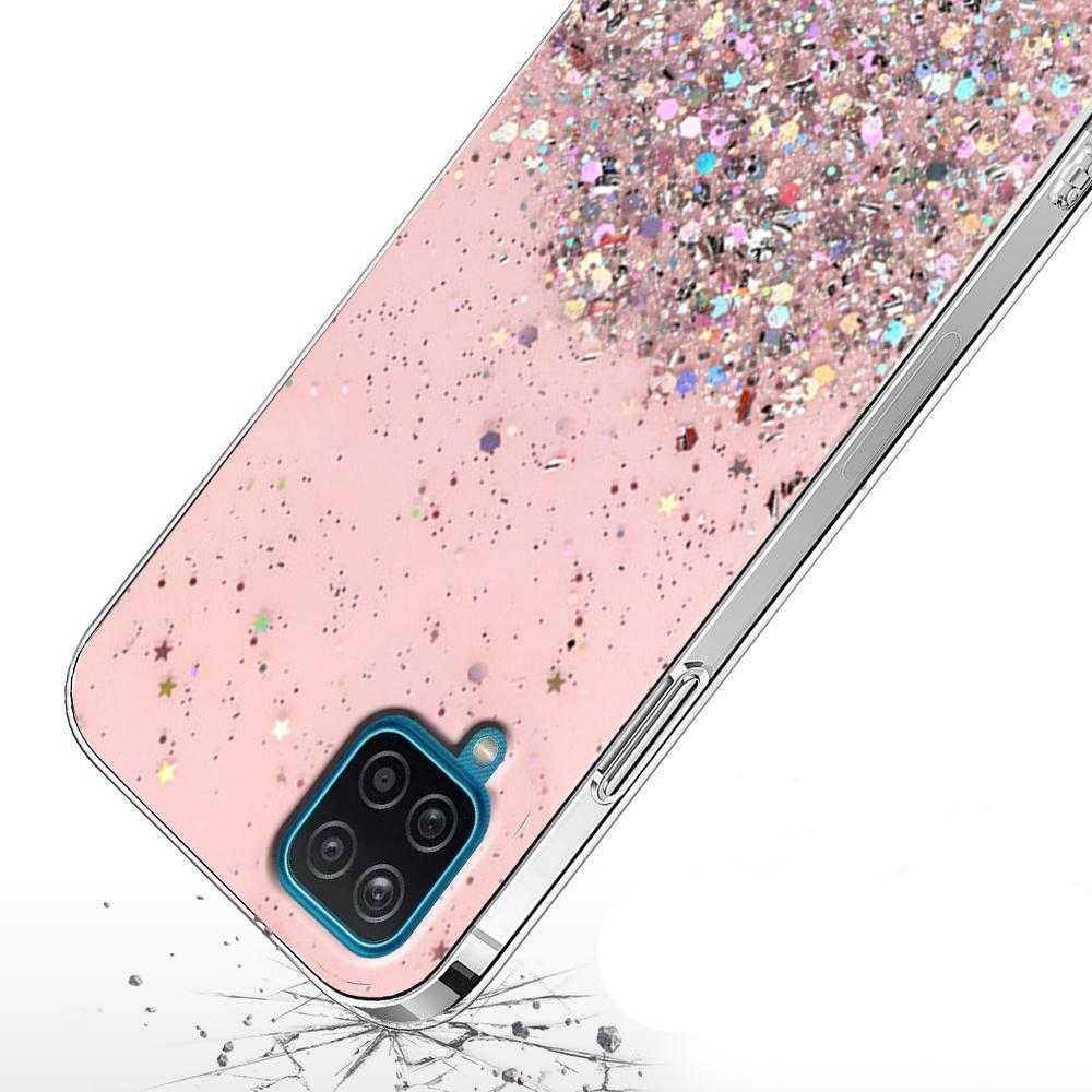 Hülle für Samsung Galaxy A12 / M12 / A12 2021, Glitzernd, Pink