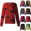 Dámské ležérní oblečení s dlouhým rukávem, jednořadové halloweenské oblečení s potiskem Cardigan Top oblečení Uniformy