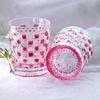 Handmade Luxury Gold Pink Edo Kiriko Whisky Tumbler Japanese Style Rocks Glass For Scotch Bourbon Old Fashioned