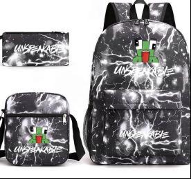 Unspeakable School Bag Fashion Male And Female Student Backpack Casual Crossbody Bag Cartoon Printed Backpack