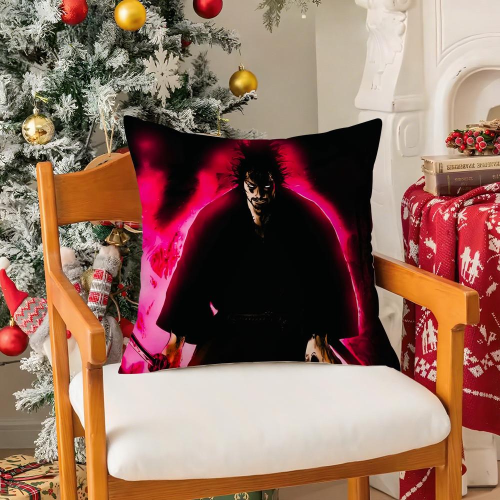 

Крутая аниме наволочка V-vagabond Шелковистый короткий плюш с невидимой молнией Пылезащитный чехол для диванной подушки для домашнего декора 12x12Inch