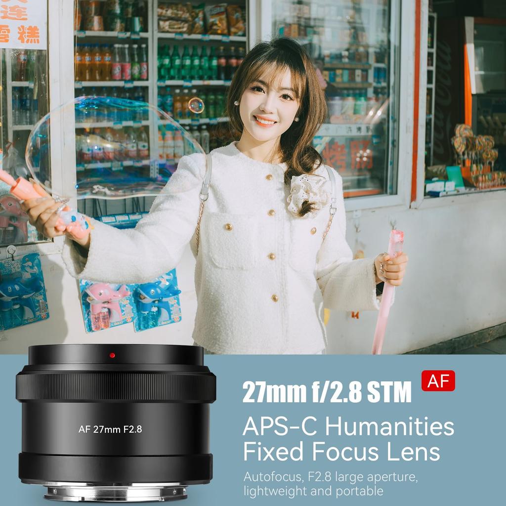 7artisans 27mm AF X Mount Lens Large Aperture Angle of View Single Focus Lens Fixed Focus Declick F2.8 APS-C 55.6°