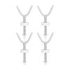 4-pack Barnport Trappräcksadapter Y-spindelstänger M10 (10 mm), Gängad för tryckmonterad säkerhet för barn och husdjur