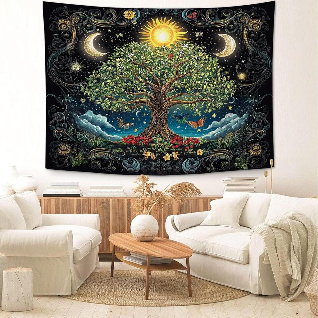 Reading Wall Art Colorful Flowers Ghost Print Tapestry Festival Home Party Wallpaper Dormitory Home Decoration