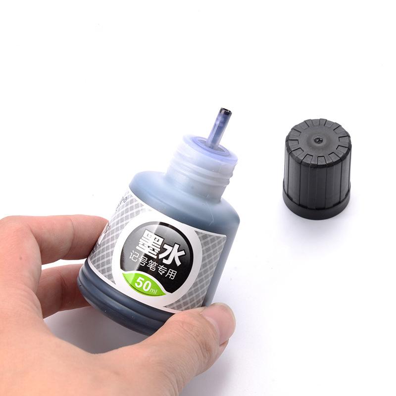 50ml Marker Ink,Black,Red,Blue Marker Ink Filler Liquid,Oil-Based Ink,Waterproof,Quick-Drying,Non-Erasable,1Box